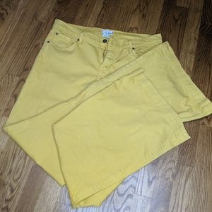 Mustard Yellow Flare Jeans